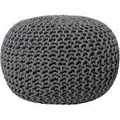 Beliani Bilinis Puf 50 x 35 cm tamsiai pilkas CONRAD