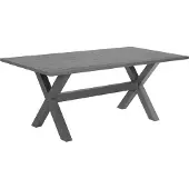 Beliani Table De Jardin En Aluminium Gris 200 X 105 Cm Cascais