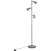 Beliani Lampadaire béton gris clair 163 cm 3 abat-jours industriels orientables