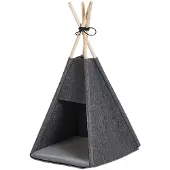 Beliani Niche Pour Chat En Feutre Gris Foncé 35 X 40 Cm Ulubey
