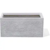 Beliani Jardinière Blanche 50 X 23 X 24 Cm Myra