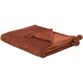 Beliani Couverture Saitler 200 X 220 Cm Marron Doré