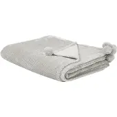 Beliani Couverture Saitler 200 X 220 Cm Gris Clair
