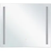 Beliani Miroir de salle de bain transparent 60 x 70 cm avec verre avec éclairage LED rectangulaire moderne