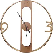 Beliani Horloge murale Ø 50 cm Bois clair Mulhouse Lumarko