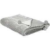 Beliani Couverture Samur 200 X 220 Cm Gris Clair