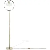 Beliani Lampadaire métal doré 165 cm abat-jour verre câble rond avec interrupteur en design rétro