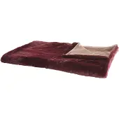 Beliani Plaid Rouge Bordeaux 150 X 200 Cm Tantan