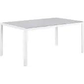 Beliani Table De Jardin 160 X 90 Cm Verre Gris Catania