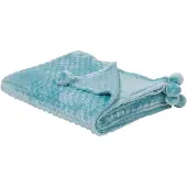 Beliani Couverture Samur 150 X 200 Cm Bleu Clair