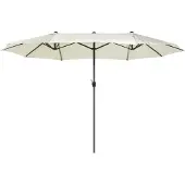 Beliani Biliniai Parasol 270 x 460 cm beige SIBILLA (61906) (4.60 m)