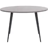Beliani Table De Salle À Manger Effet Béton Ronde D 120 Cm Odeon
