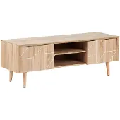 Beliani Meuble TV Bois clair FRANKLIN