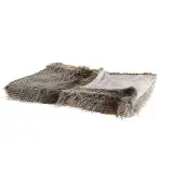 Beliani Plaid Marron Foncé Et Blanc 150 X 200 Cm Asdad