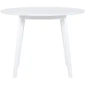 Beliani Table De Salle À Manger Blanche D 100 Cm Roxby