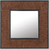 Beliani Miroir BOISE Bois Bois foncé