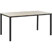 Beliani Table De Salle À Manger Effet Bois Clair / Noir 150 X 90 Cm Hockley