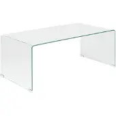 Beliani Table basse transparente 100 x 50 cm rectangulaire minimaliste
