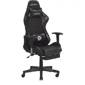 Beliani Victory, Chaise gaming, Gris, Noir