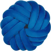 Beliani Coussin Velours Bleu Akola 30 X 30 Cm