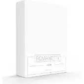 Romanette Drap-housse Romanette Blanc (Coton)-140 x 200 cm