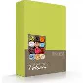 Romanette Drap-housse Romanette Vert Pomme (Velours)-Lits Doubles (140/150 x 200/210/220 cm)