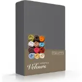 Romanette Drap-housse Romanette Anthracite (Velours)-Lits Simples (80/90 x 200/210/220 cm)