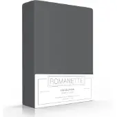 Romanette Drap-housse Romanette Anthracite (Coton)-160 x 200 cm