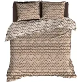 Satin d'or Housse de couette Cervo 200 x 200 / 220 cm sable