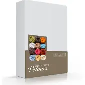 Romanette Drap-housse Romanette Gris Clair (Velours)-Lits-Jumeaux (160/180 x 200/210/220 cm)