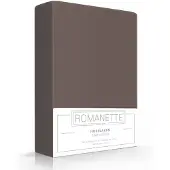 Romanette Drap-housse Romanette Taupe (Coton)-180 x 200 cm