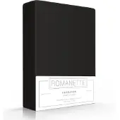 Romanette Drap-housse Romanette Noir (Coton)-160 x 220 cm