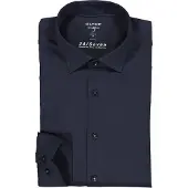 Olymp Level Five 24/Seven Body Fit Chemise en jersey marine, Unicolore