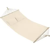 TecTake 2 personnes hamac Eden poteaux en bois de bouleau Beige