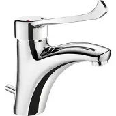 Delabie Robinet à boisseau sphérique EHM, pour robinet à eau froide, hauteur 85 mm, longueur 135 mm, avec câble de levier hygiénique