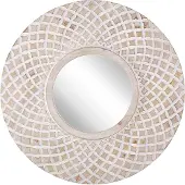 Beliani Miroir 60 cm Bois clair POMARO
