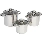 Bo Camp - Set de casseroles et poêles - Royal Plus - 3 pièces - acier inoxydable
