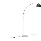 Beliani Lampadaire laiton métal 210 cm abat-jour orientable câble en marbre avec interrupteur et look industriel