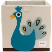 3 Sprouts Boîte de rangement - 33x33x33 - Paon - - UneTaille - Cageot