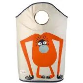 3 Sprouts Panier à linge - - Orang-outan - 100% polyester - Dimensions 58x38x3,5 cm - Design enfantin