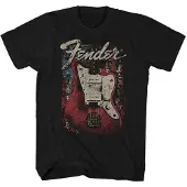 Fender T-Shirt Distressed Guitar Homme Noir - Taille XL