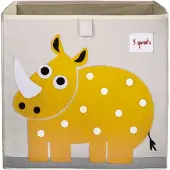 3 Sprouts Boîte de rangement - 33x33x33 - Rhinocéros - - UneTaille - Cageot