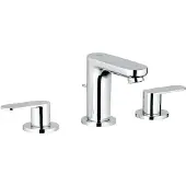 GROHE Eurosmart Cosmopolitan, mitigeur de lavabo 3 trous, saillie 89mm, vidage à tirette, 20187000