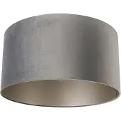 QAZQA Abat-jour en velours gris 50/50/25