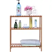 Songmics Etagère de salle de bain Bosko | 60 x 26 x 66 cm | Design en bambou