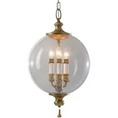 Elstead Lighting Lustre Argento, pétales en argent oxydé, 3 x E14 x 40 W, verre, dimensions : 216,8 x 30,5 x 30,5 cm, IP20, Feiss