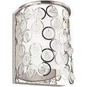 Elstead Lighting Applique murale glamour Lexi, nickel poli, 1xE27x60W, verre, dimensions : 33x19,1x15,2 cm, IP20, Feiss
