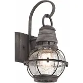 Elstead Lighting Bridge Point Applique murale d'extérieur E27 33cm Zinc vieilli IP44 (E27, IP44)