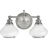 Elstead Lighting Applique de salle de bains Ainsley, chrome poli, 2xG9x3W, métal, dimensions : 23,1 x 40,6 x 20,6 cm, IP44,