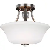 FEISS Plafonnier Elstead Evington E27 double, nickel satiné